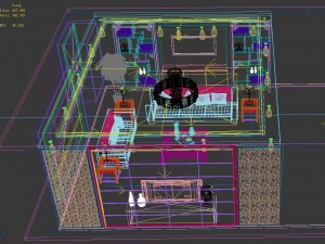 fashionable chinese reversionary dining room restaurant 1846 Model 3D