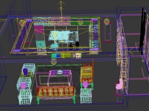 fashionable chinese style and vintage dining room 1847 3D Modell