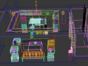 fashionable chinese style and vintage dining room 1847 3D Model
