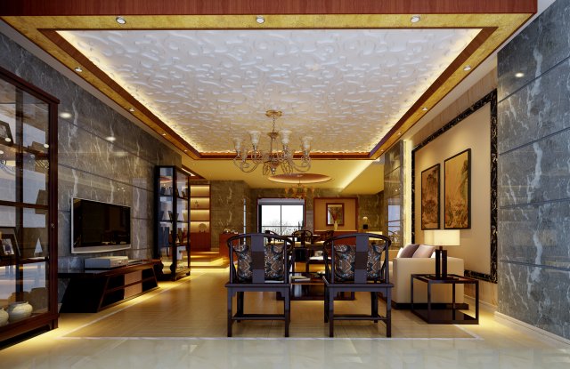 the fashionable chinese vintage parlour restaurant 1848 Model 3D .c4d .max .obj .3ds .fbx .stl .blend 