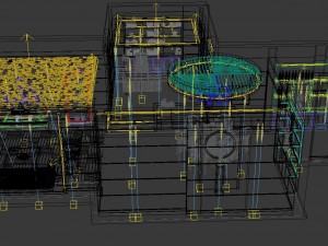 the fashionable chinese vintage parlour restaurant 1848 Model 3D
