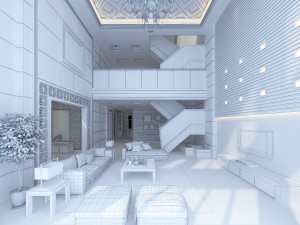 fashionable chinese reversionary dining room restaurant 1849 Model 3D