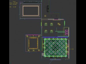 fashionable chinese reversionary dining room restaurant 1849 Model 3D