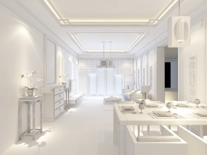 fashionable chinese style reversionary dining room of 1850 3D Modell