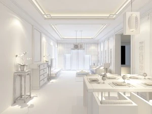 fashionable chinese style reversionary dining room of 1850 3D Model