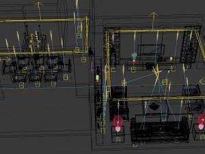 fashionable chinese reversionary dining room restaurant 1854 Modelo 3D