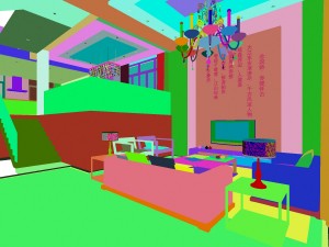fashionable chinese style and vintage dining room 1855 Modelo 3D