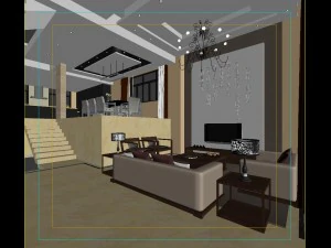 fashionable chinese style and vintage dining room 1855 3D Model