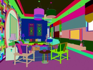 fashionable chinese style and vintage dining room restaurant 1856 3D 모델