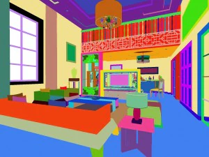 fashionable chinese reversionary dining room restaurant 1857 3D Model