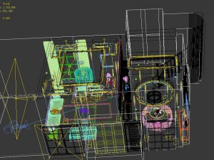 fashionable chinese reversionary dining room restaurant 1857 3D Model