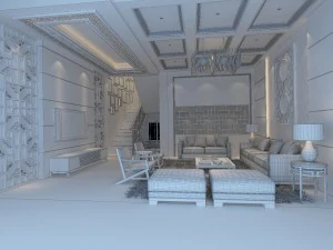 fashionable chinese style and vintage dining room restaurant 1858 3D Model