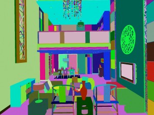 fashionable chinese style and vintage living room restaurant 1859 3D Modell