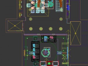 fashionable chinese style and vintage living room restaurant 1859 3D Modell