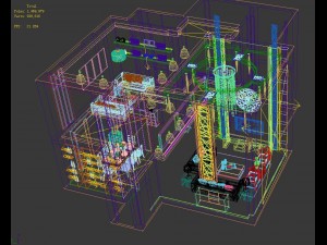 fashionable chinese style and vintage living room restaurant 1859 3D Modell