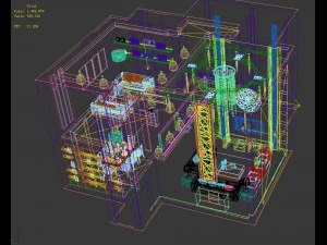 fashionable chinese style and vintage living room restaurant 1859 3D Model