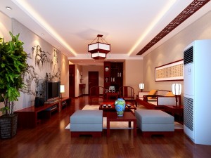 fashionable chinese style and vintage living room is 1860 3D 모델