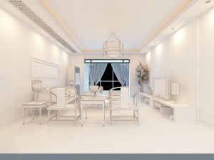 fashionable chinese style and vintage living room is 1860 3D Модель