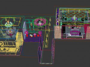 the fashionable chinese vintage dining room is 1861 3D Model