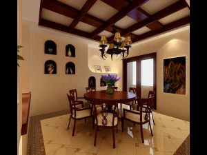 ristorante cinese alla moda vintage del 1862 Modello 3D