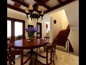 fashionable chinese vintage room restaurant 1862 3Dモデル