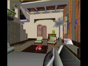 fashionable chinese vintage room restaurant 1862 3Dモデル