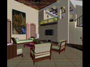 fashionable chinese vintage room restaurant 1862 3Dモデル