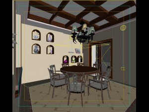 fashionable chinese vintage room restaurant 1862 3Dモデル
