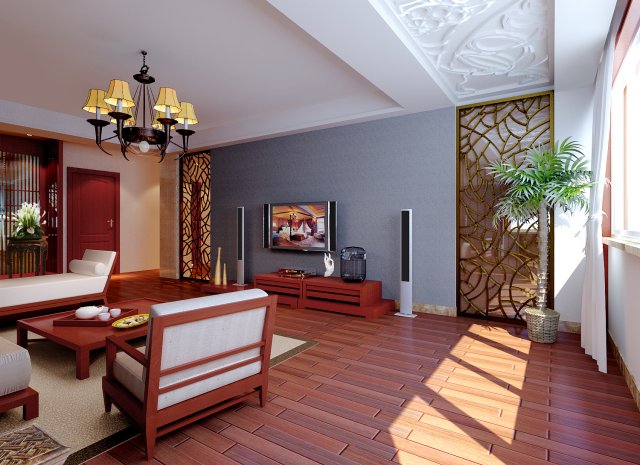 the fashionable chinese vintage dining room is 1863 3D Model .c4d .max .obj .3ds .fbx .stl .blend 