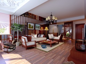 the fashionable chinese vintage dining room is 1863 3D Model