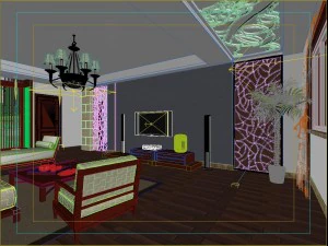 the fashionable chinese vintage dining room is 1863 3D Model