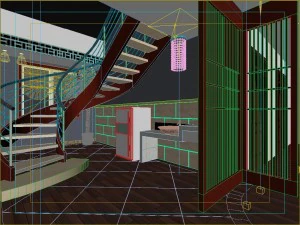 the fashionable chinese vintage dining room is 1863 3D Model