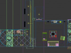 the fashionable chinese vintage dining room is 1863 3D Model