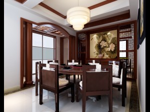 fashionable chinese reversionary dining room 1864 3D Model