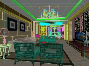 the fashionable chinese vintage dining room is 1865 3Dモデル