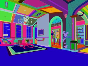 fashion hall style living room 1822 3D Model