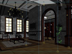 fashion hall style living room 1822 Modèle 3D