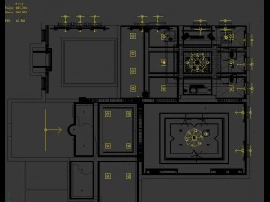 fashion hall style living room 1822 3D Model