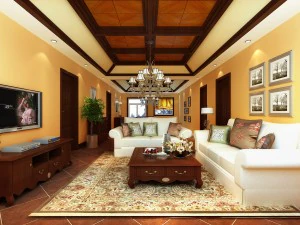 fashion hall style living room 1827 3D Model