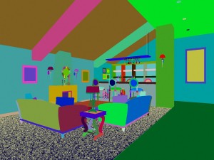 fashion hall style living room 1829 3D मॉडल