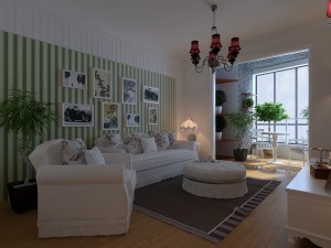 rural style living room 1769 3D Model
