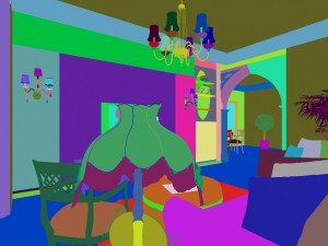 rural style living room 1769 3D Model