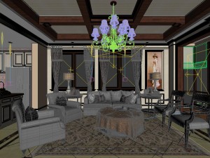 the rural vintage room 1832 Model 3D