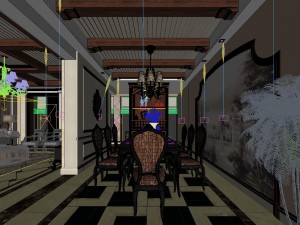 the rural vintage room 1832 Model 3D