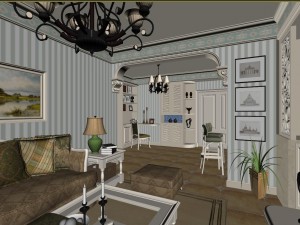 the rural vintage room 1846 3D 模型