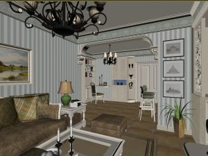 the rural vintage room 1846 3D Model