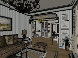 the rural vintage room 1846 3D 模型