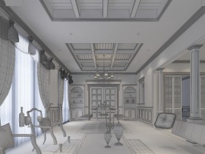 rural vintage european living room 5158 Modèle 3D