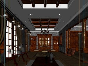 rural vintage european living room 5158 Modèle 3D