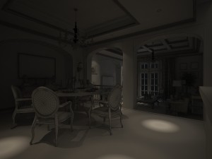rural vintage european living room restaurant 5122 Modello 3D
